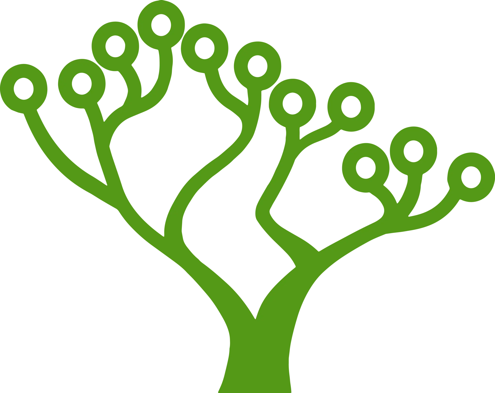 Abstract Green Tree Icon