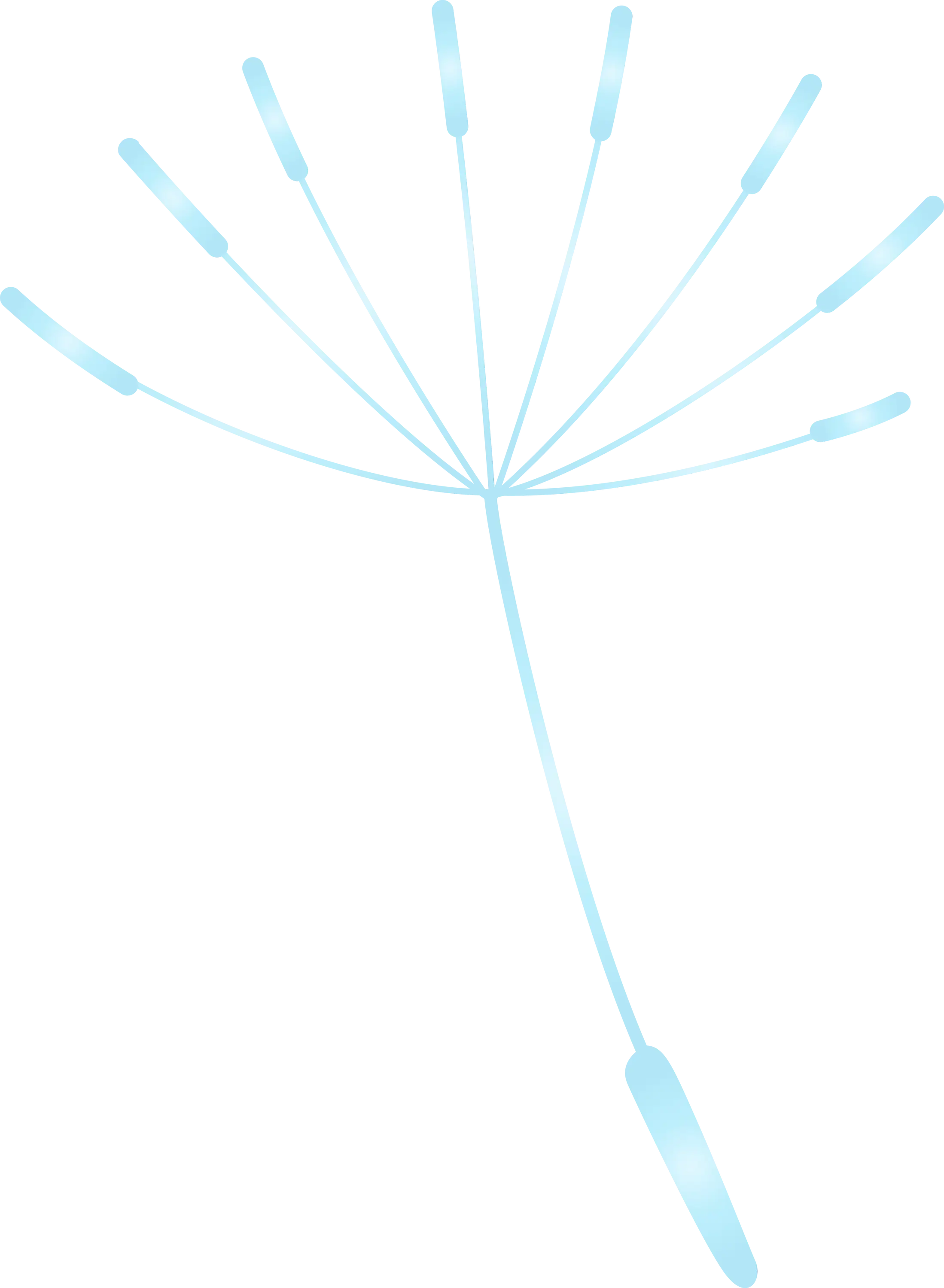Light Blue Dandelion Seed Illustration