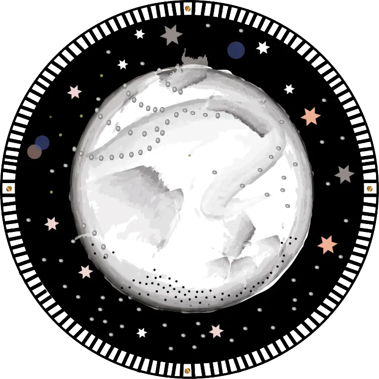 Artistic Moon Illustration