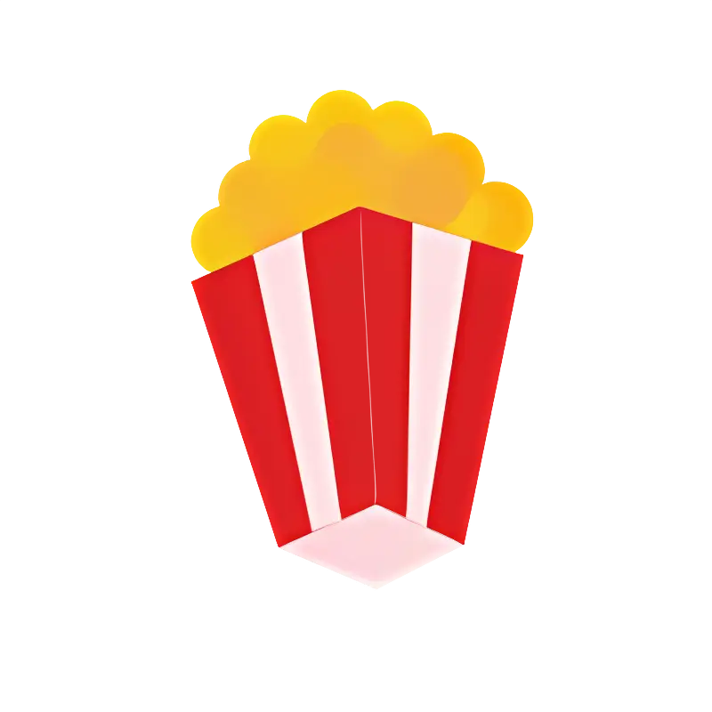 Red and White Popcorn Box