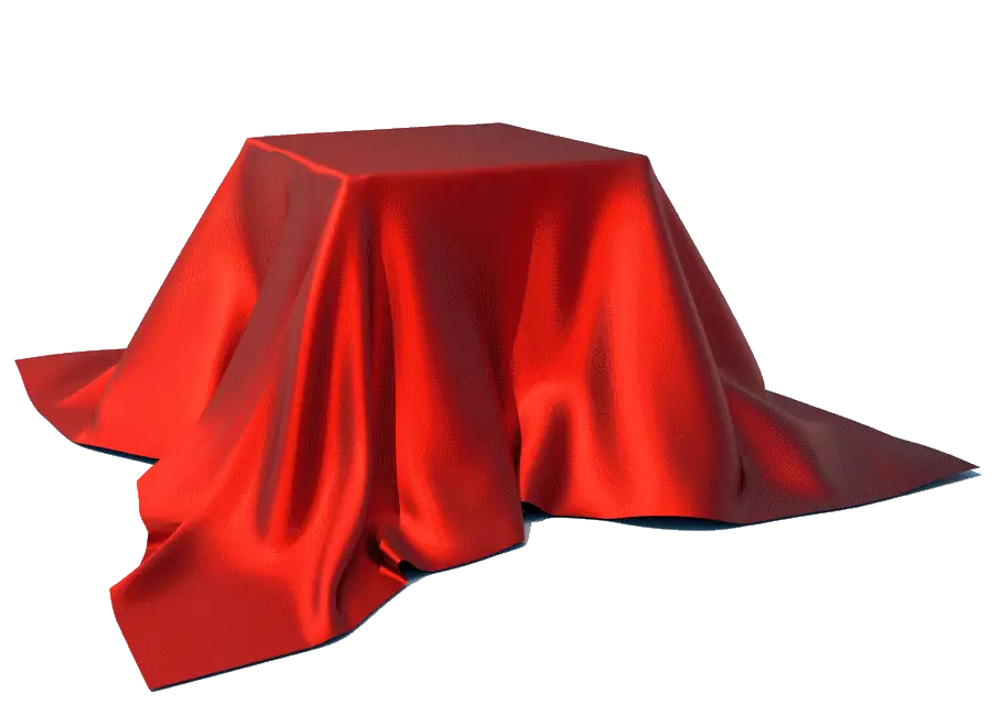Red Cloth Draped Over Object