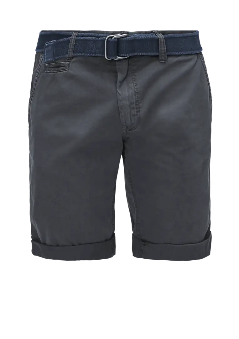 Gray Shorts with Belt for Casual Wear