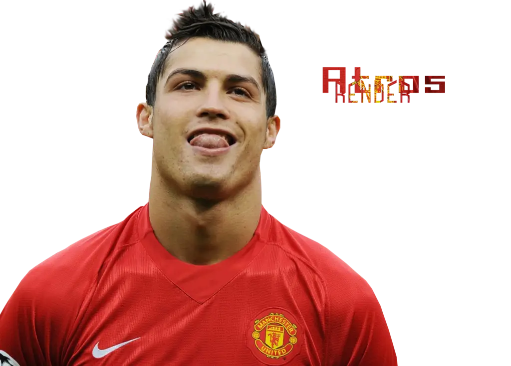 Soccer Player in Manchester United Jersey