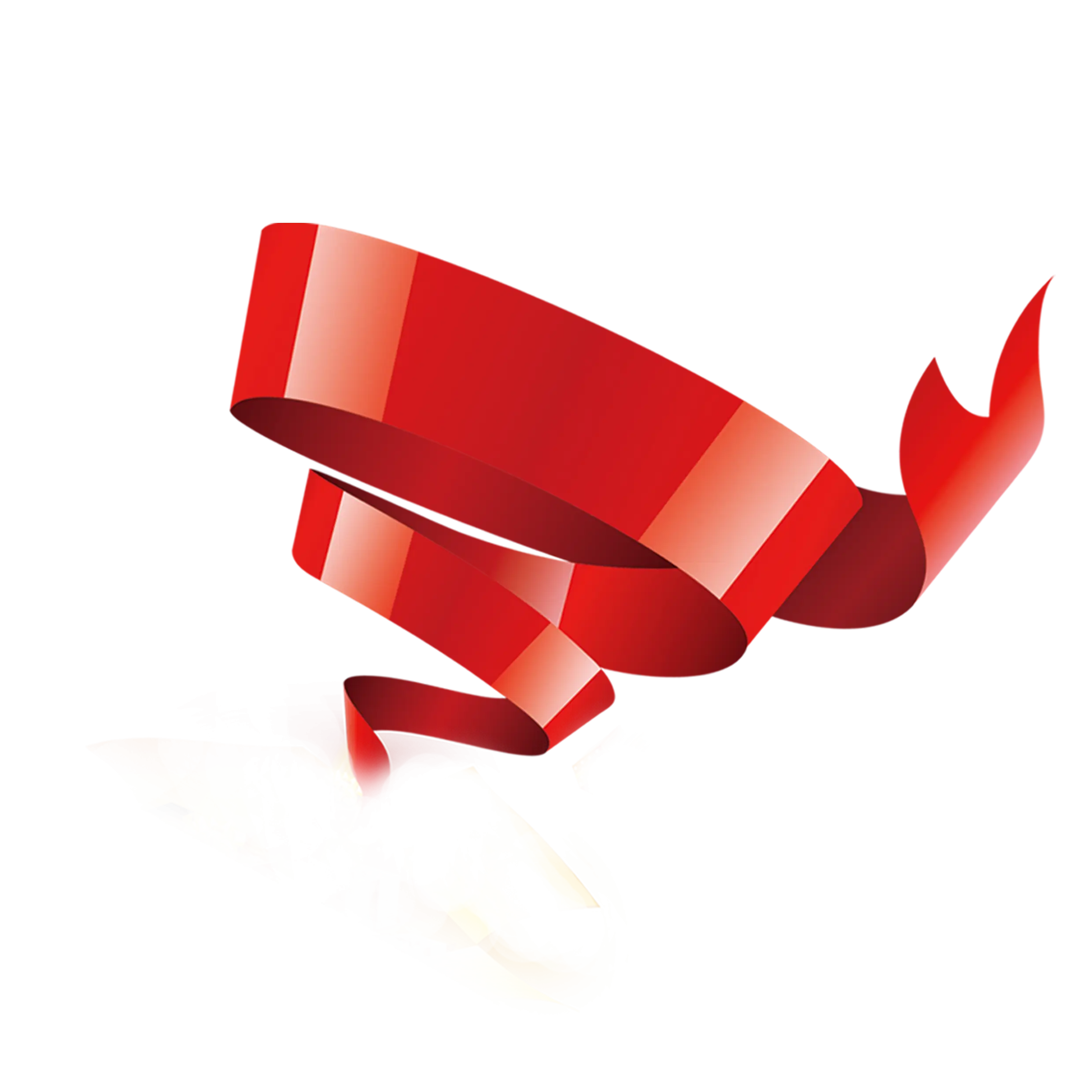 Shiny Red Decorative Ribbon