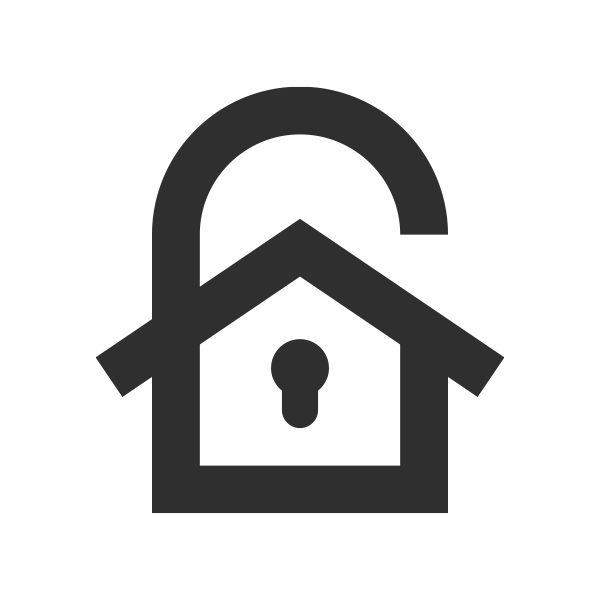Unlock Symbol with House Design