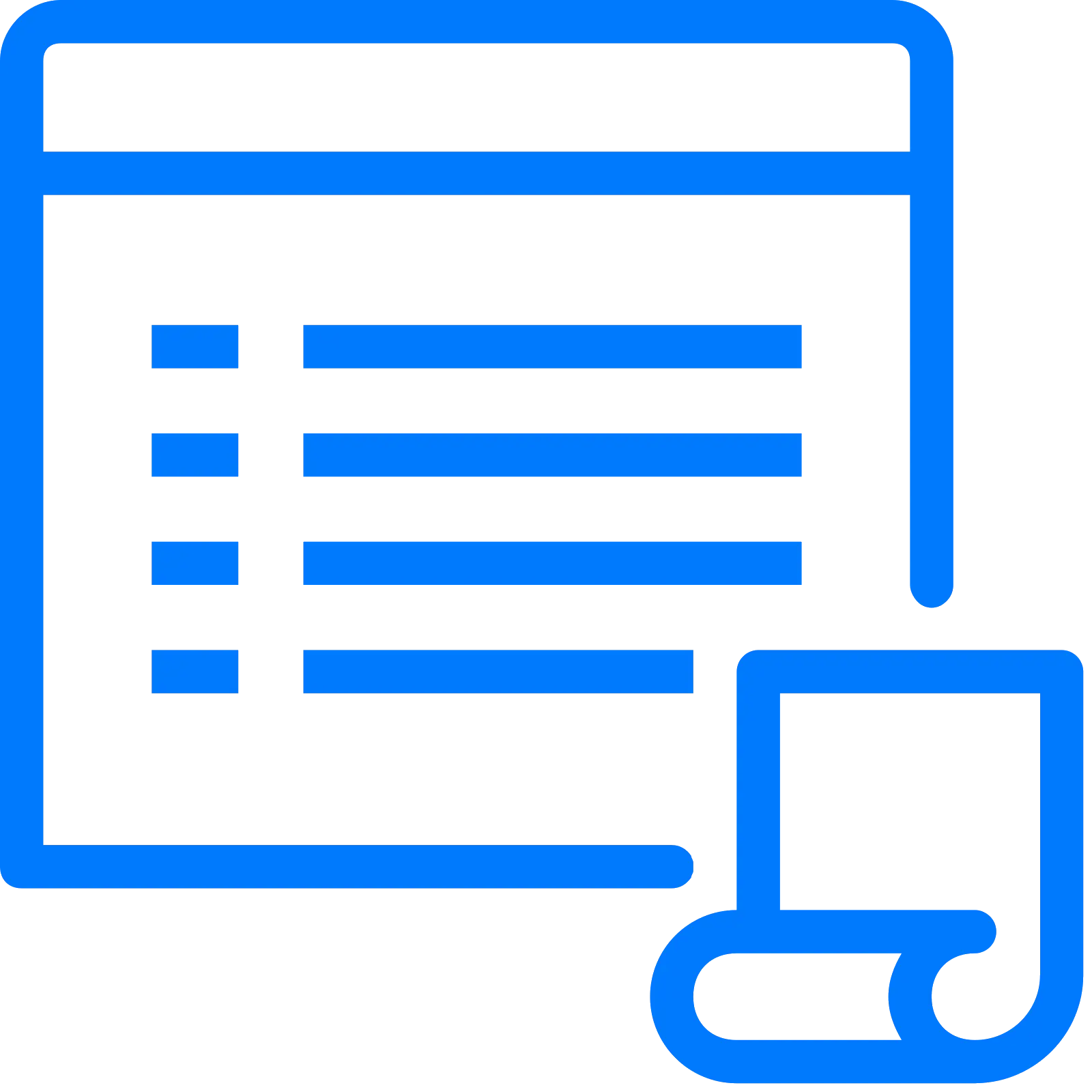 Blue Website News Flat Icon