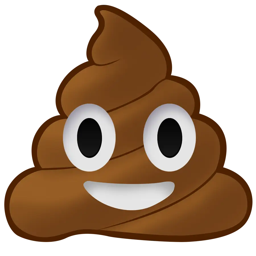 Smiling Poop Emoji Cartoon Illustration