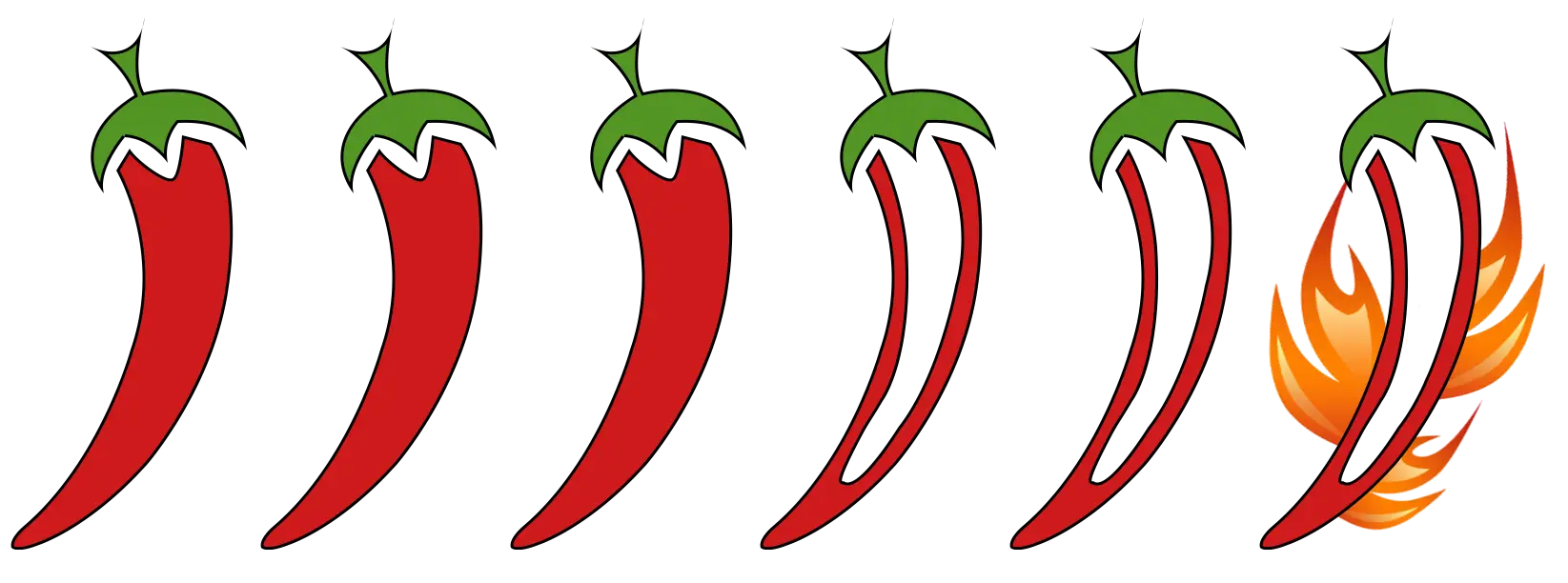 Spicy Red Chili Pepper Symbols