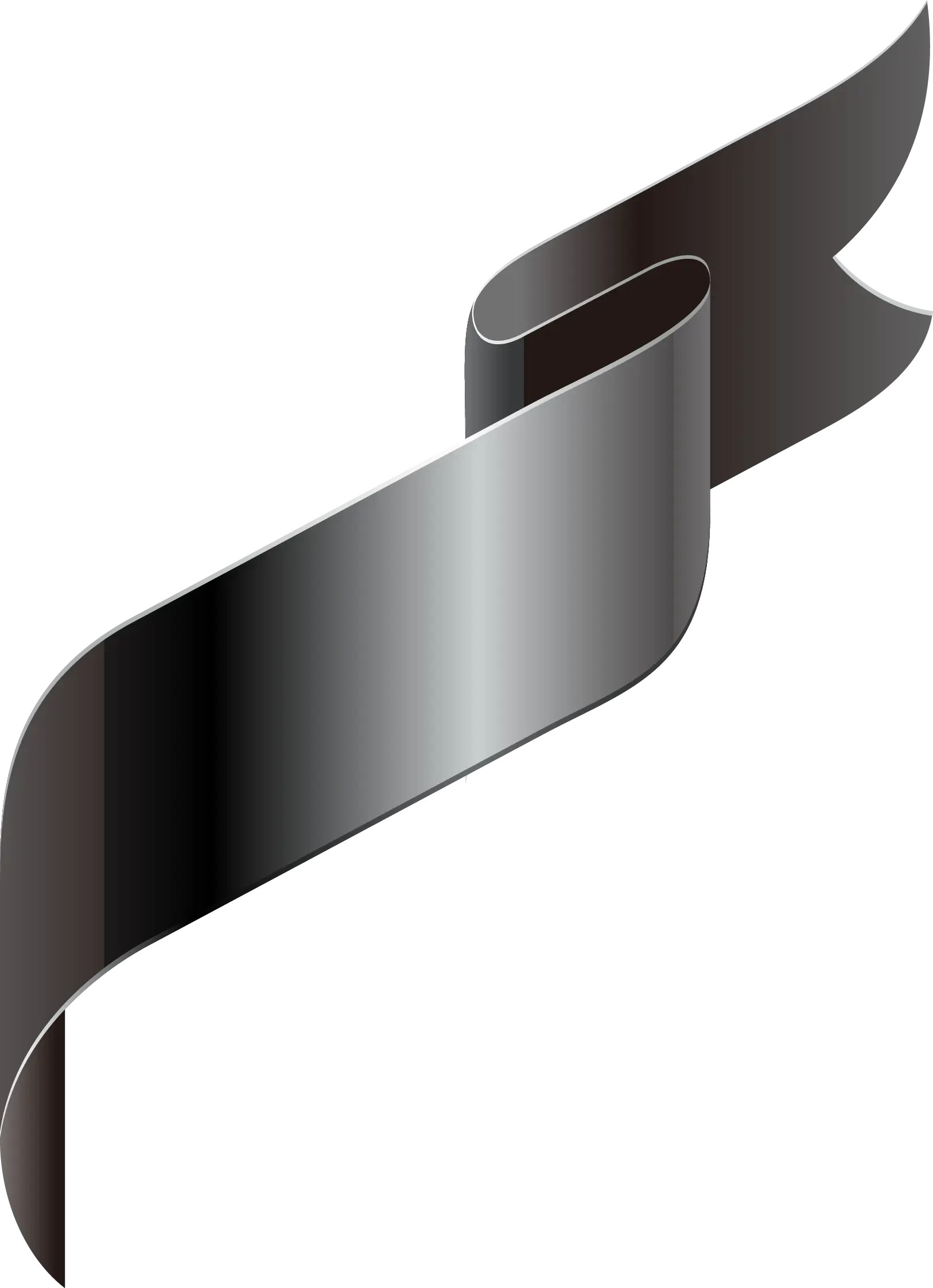 Elegant Black Ribbon Banner