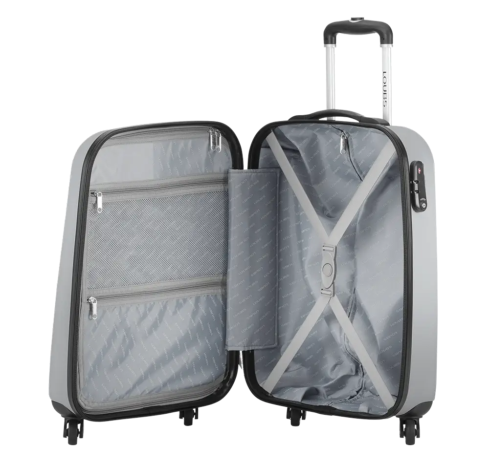 Open Travel Suitcase with Compartments