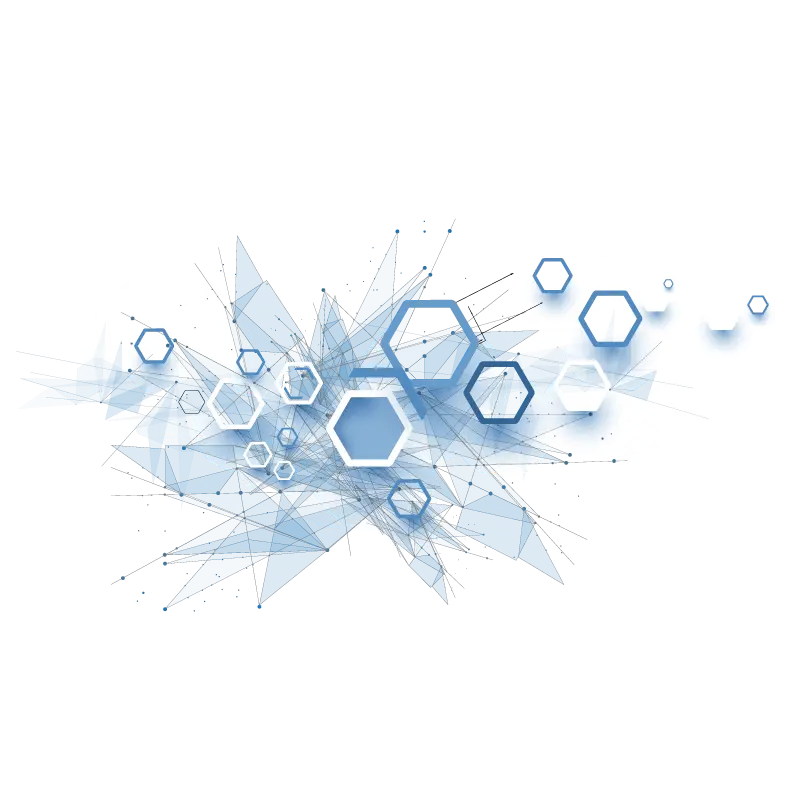 Blue Hexagonal Pattern Design