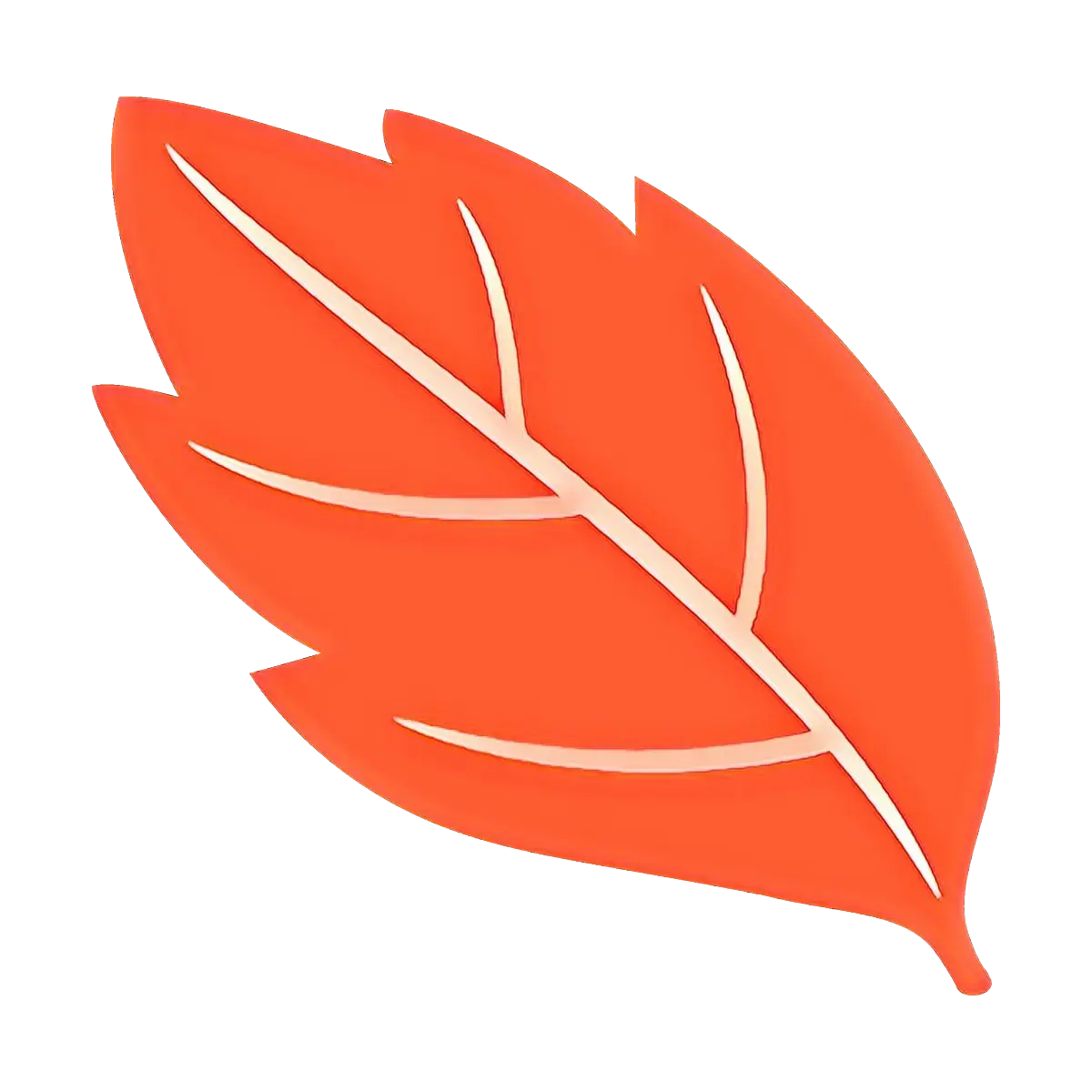 Simple Orange Leaf Design