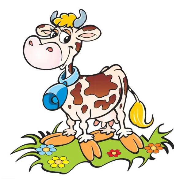 Playful Cartoon Cow Illustration