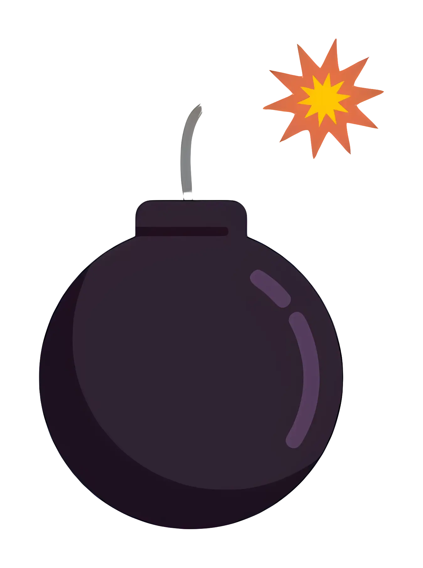 Black Bomb with Fuse and Ignition Spark