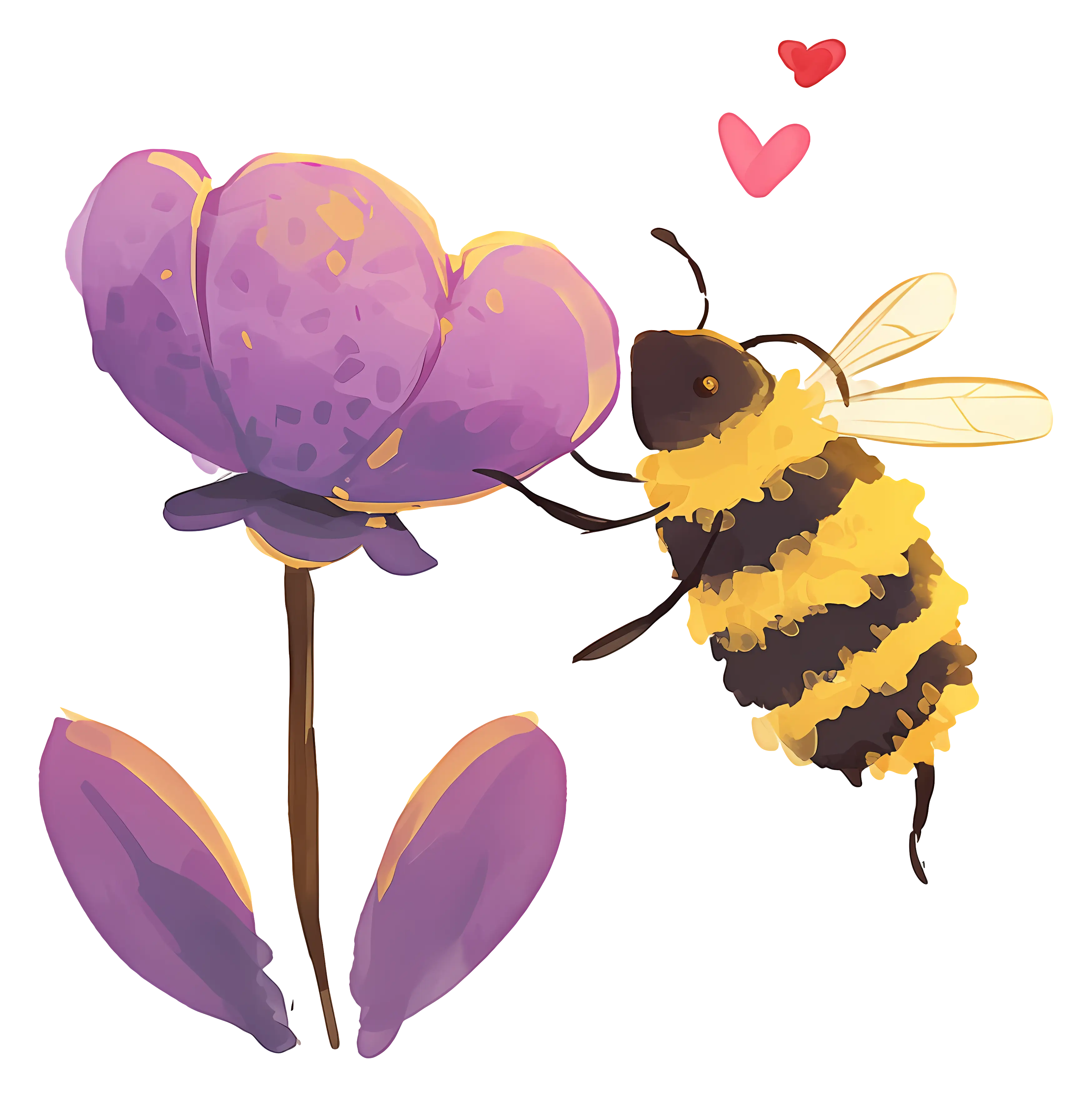 Bee Pollinating a Flower