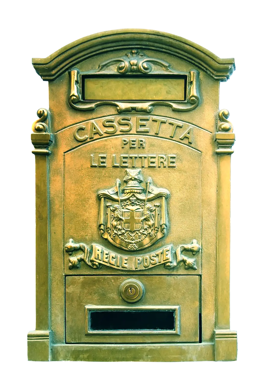 Vintage Golden Mailbox