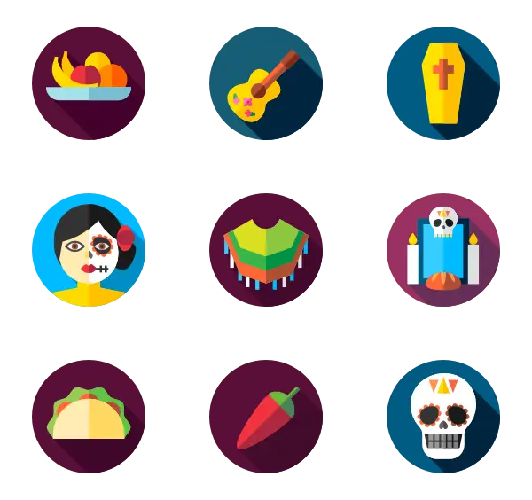 Day of the Dead Festival Icons