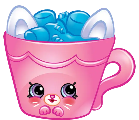 Cute Cat Snuggled in Pink Cup
