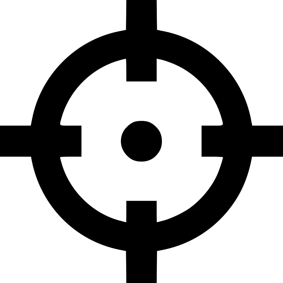 Black Target Symbol Icon