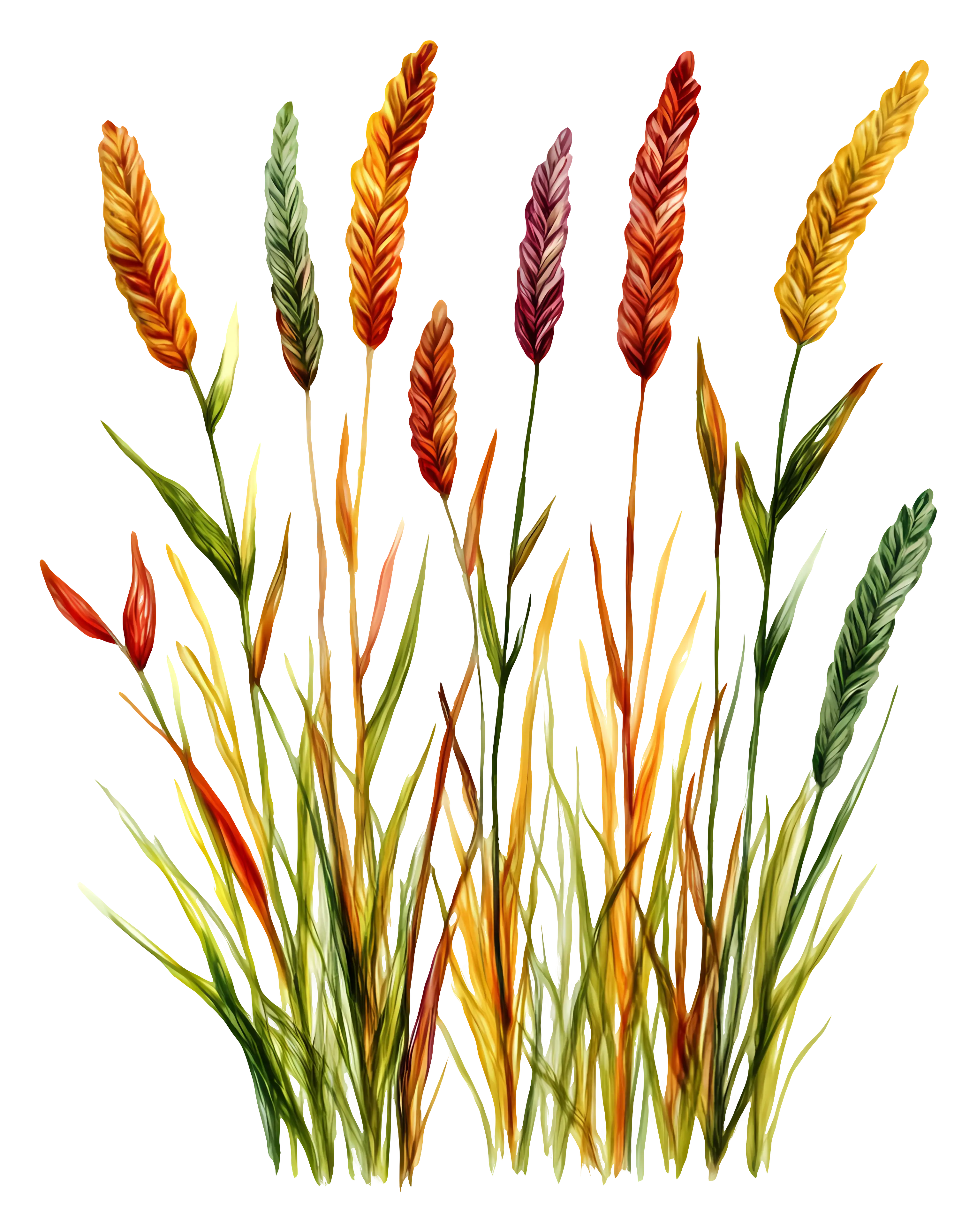 Colorful Wheat Illustration