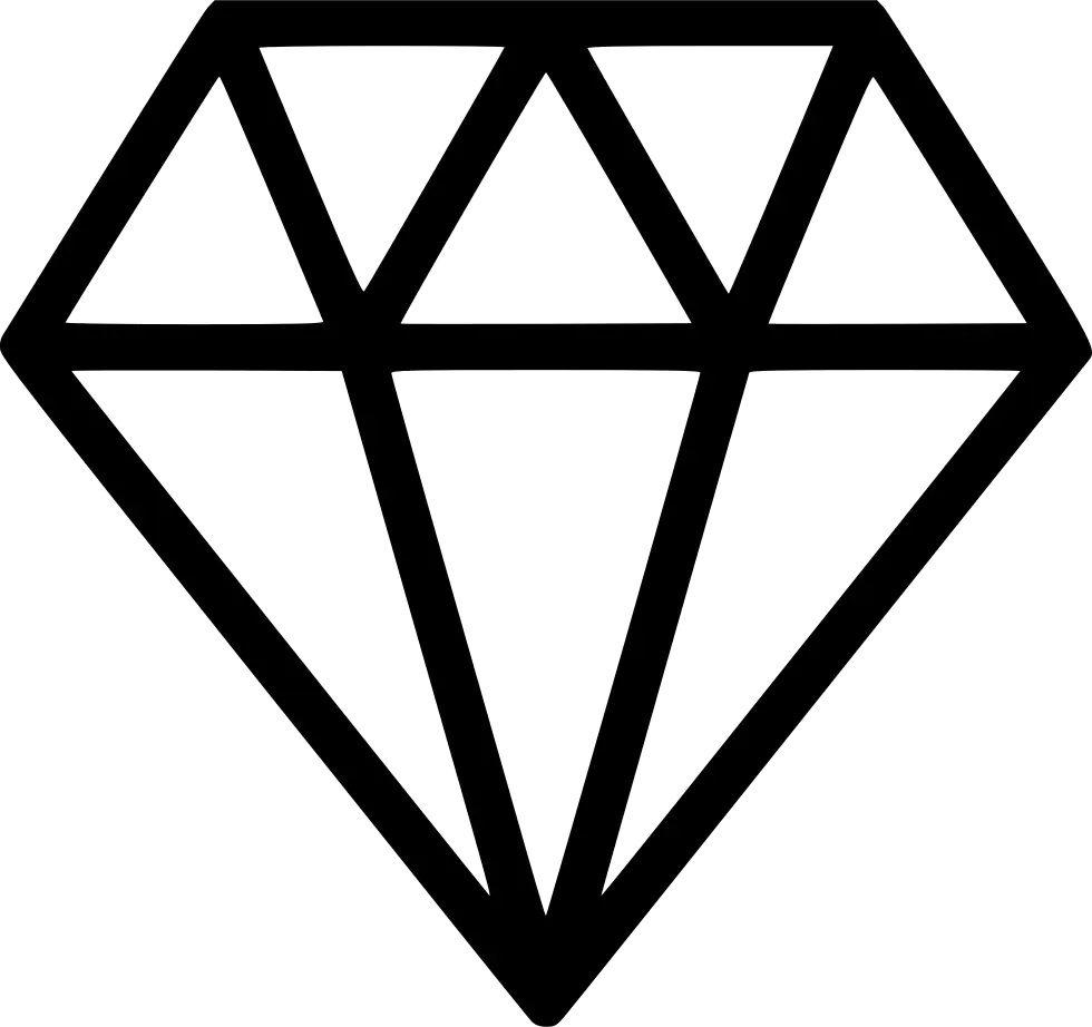 Simple Outline Diamond Icon