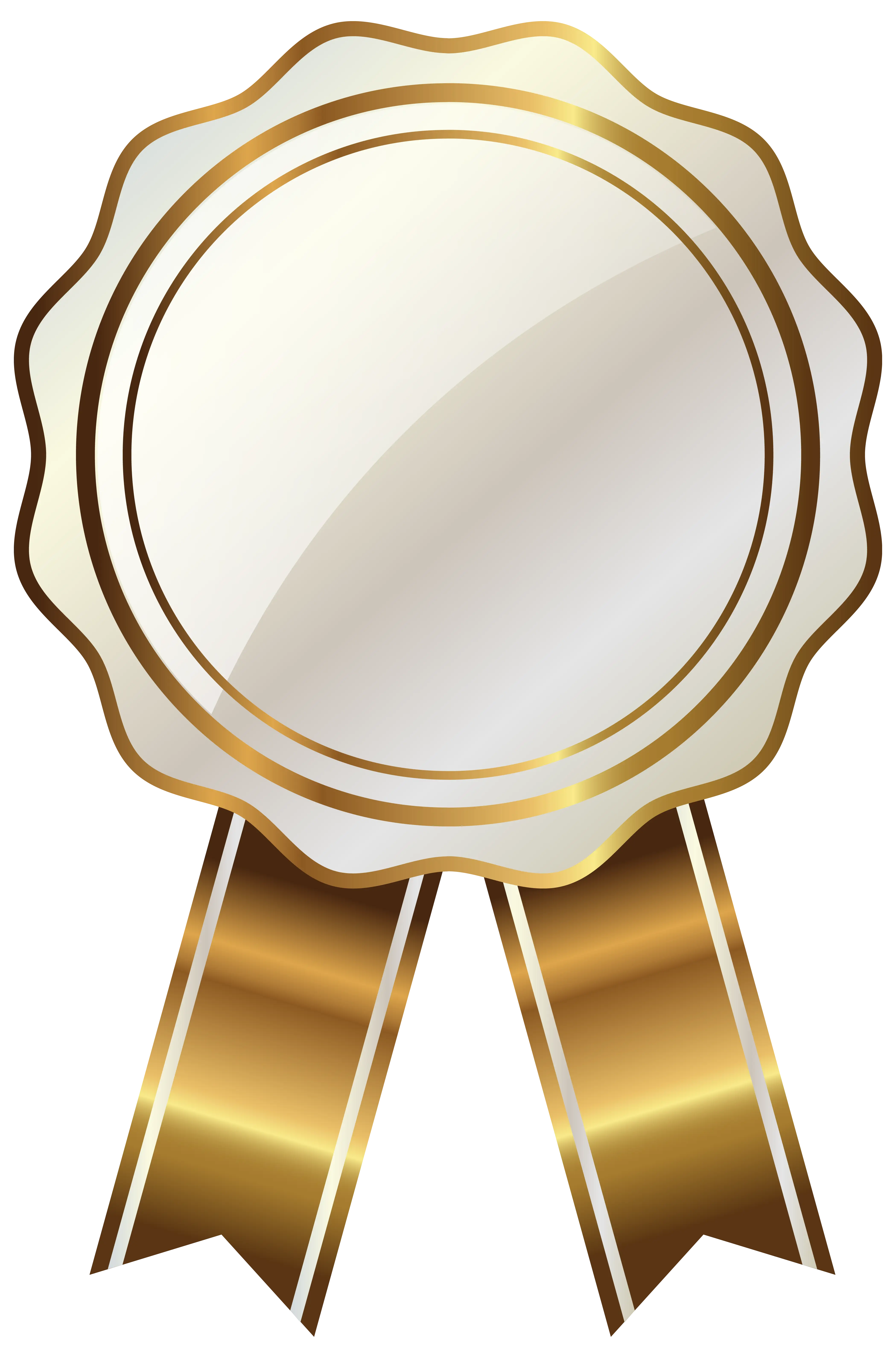 Golden Medal with Ribbons Illustration