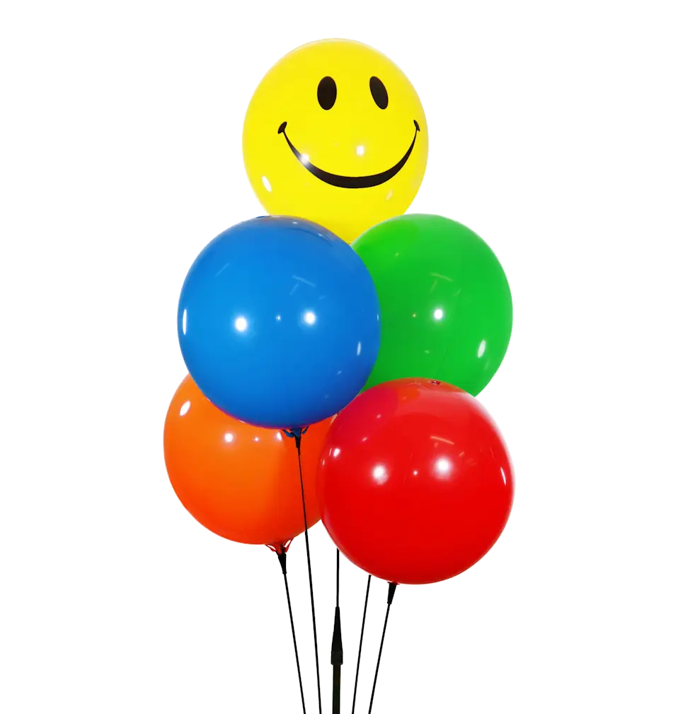 Colorful Balloons with Smiley Face for Parties