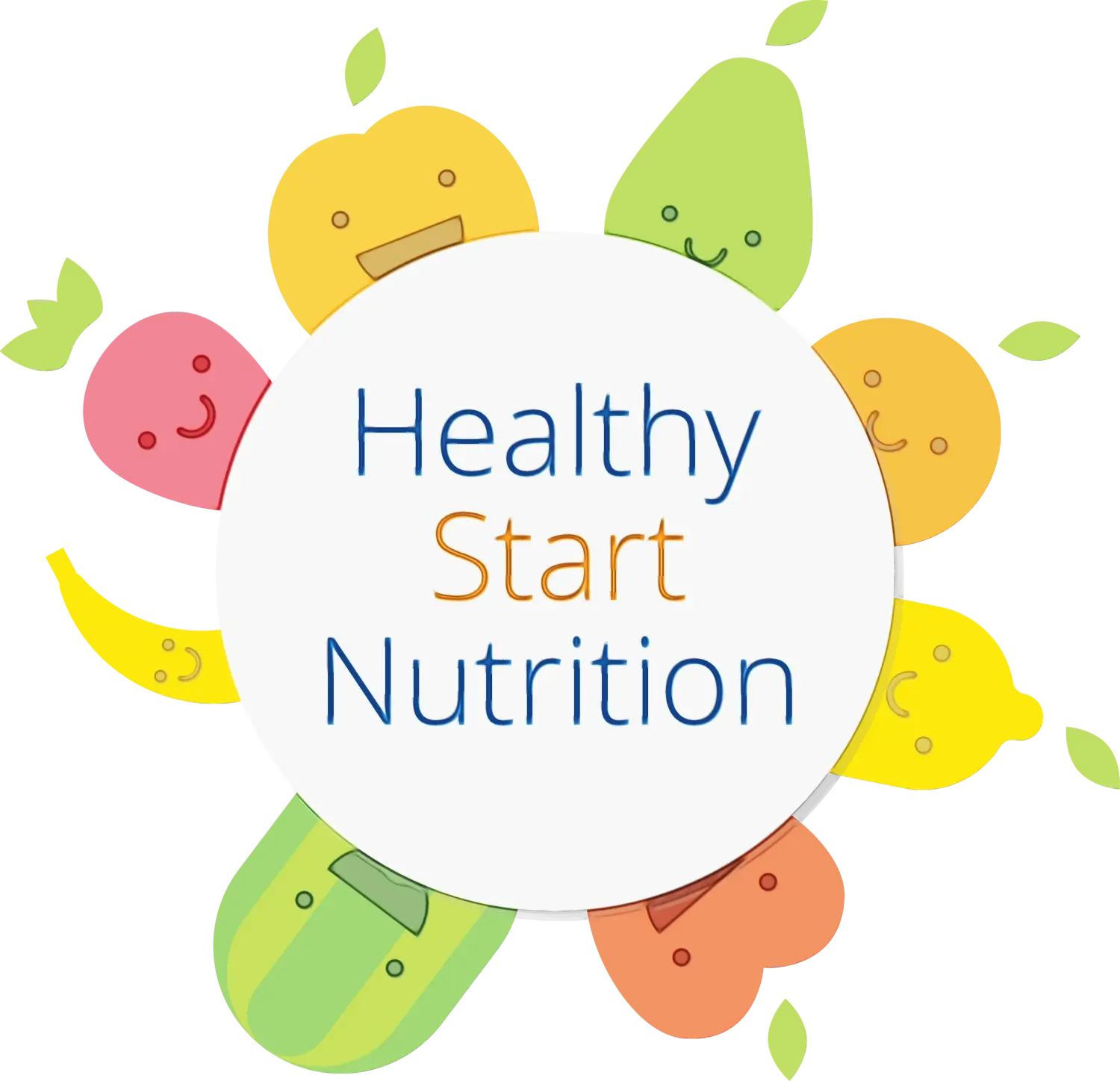 Healthy Start Nutrition Logo with Fruits