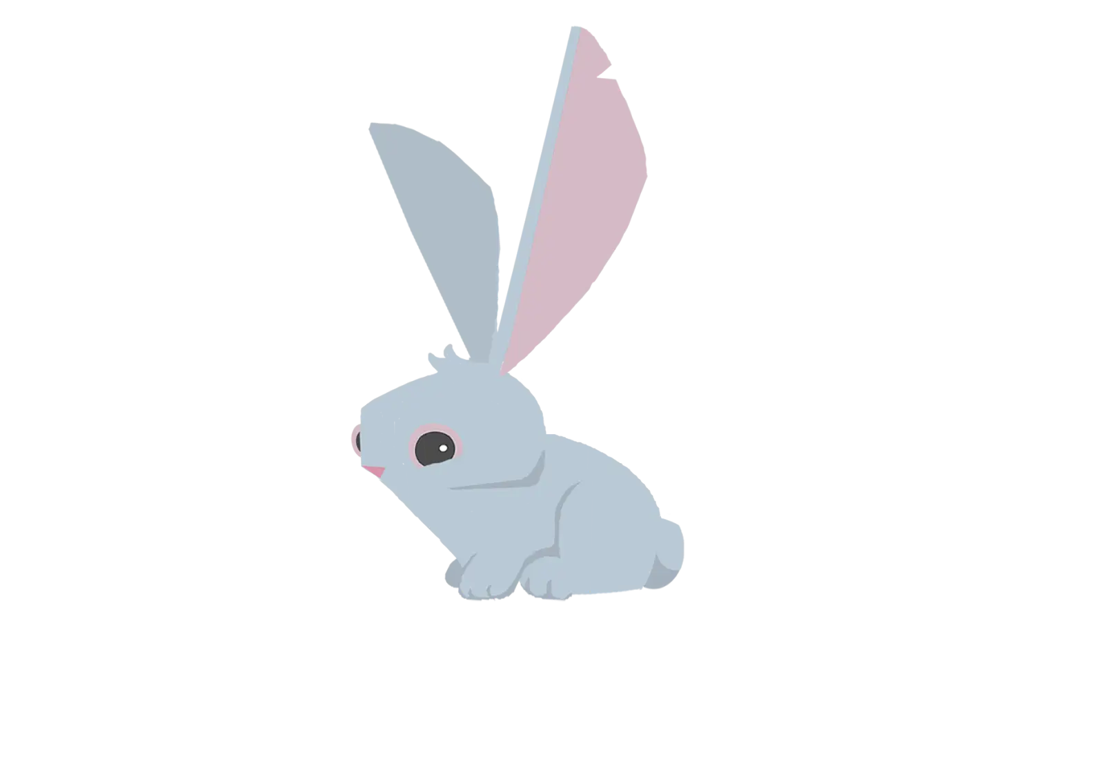 Cute Baby Bunny Illustration in Soft Color Style