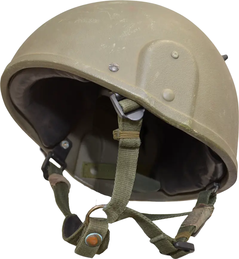 Military Green Helmet with Adjustable Straps