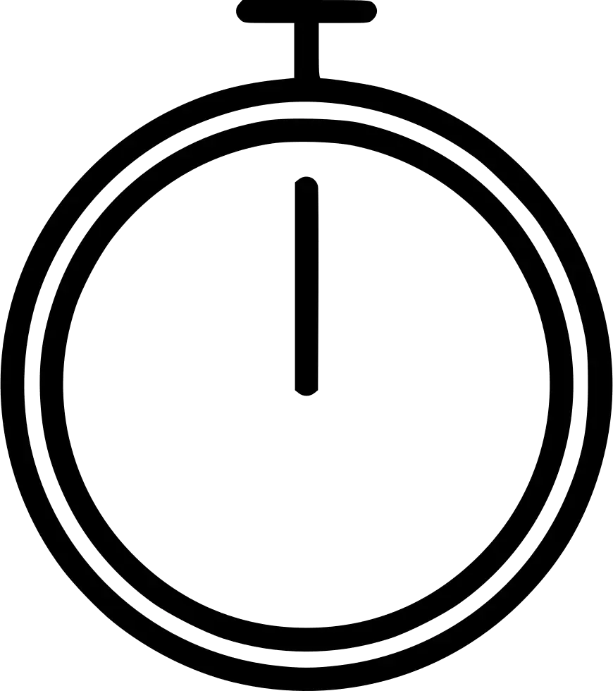 Stopwatch Icon in Minimalistic Style