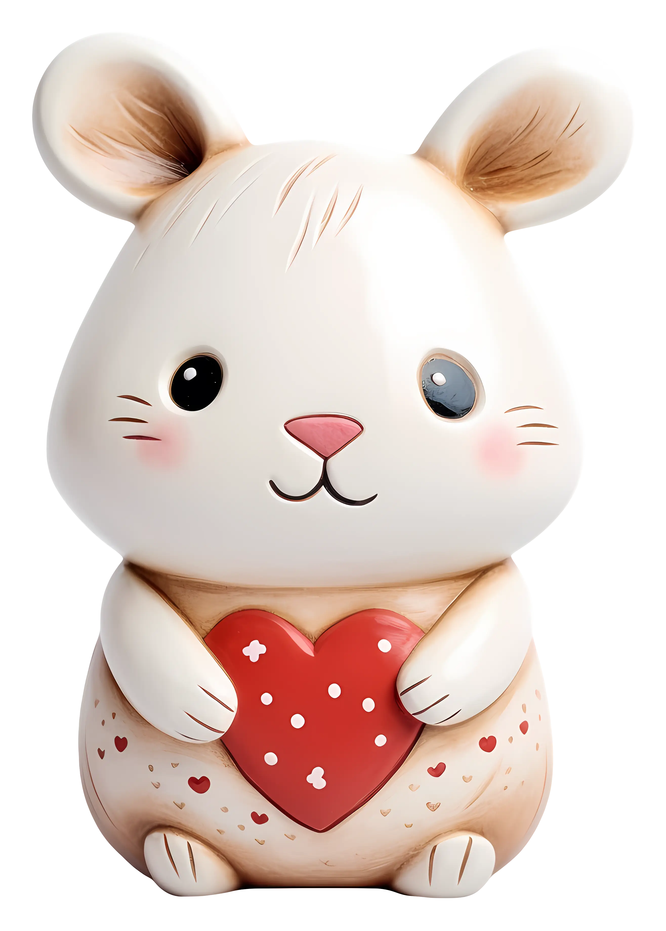 Cute Mouse Holding a Heart