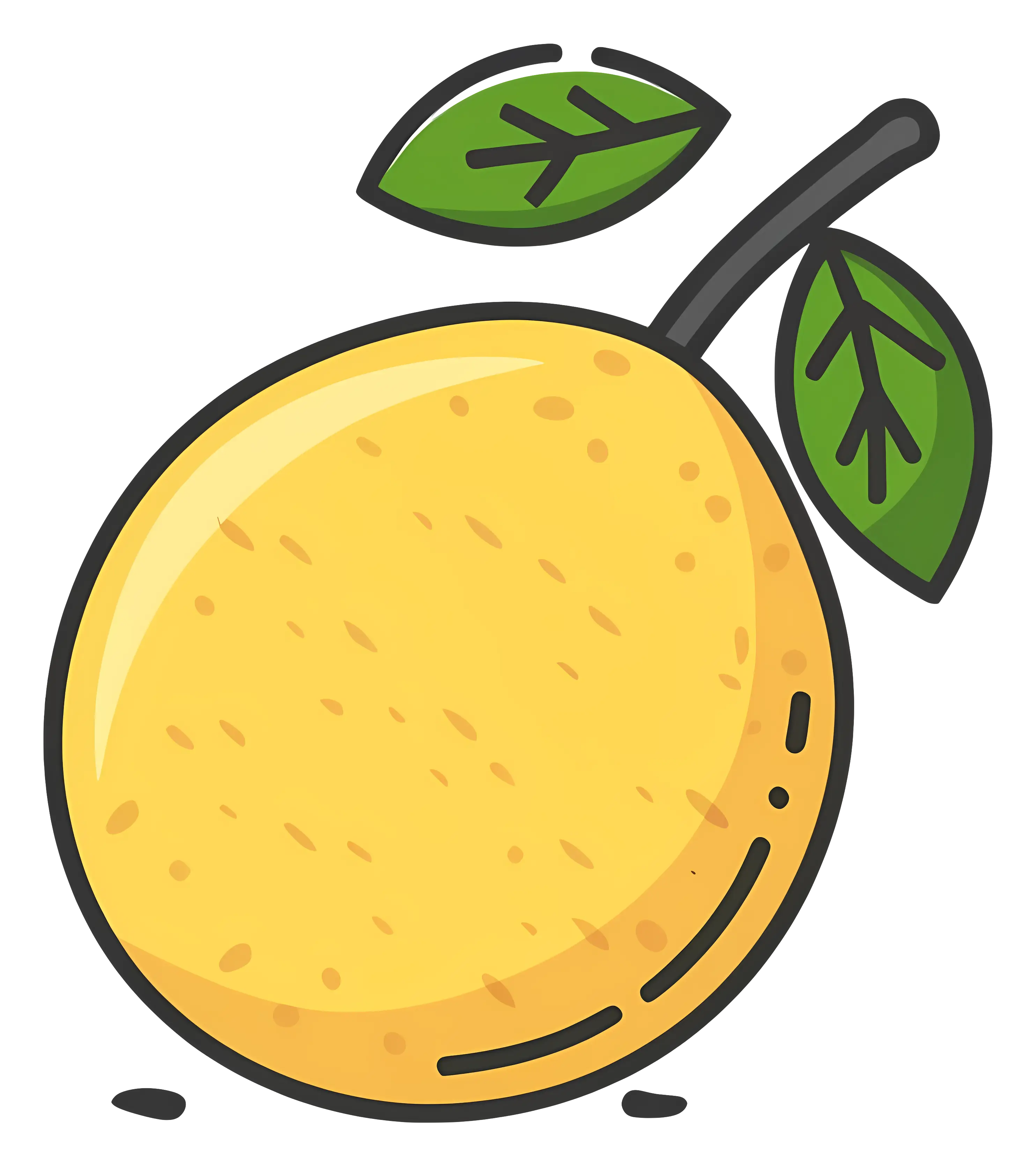 Yellow Fruit with Leaves