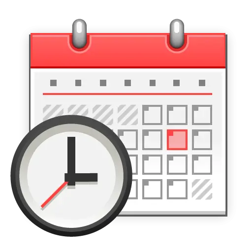 Calendar with Clock for Scheduling