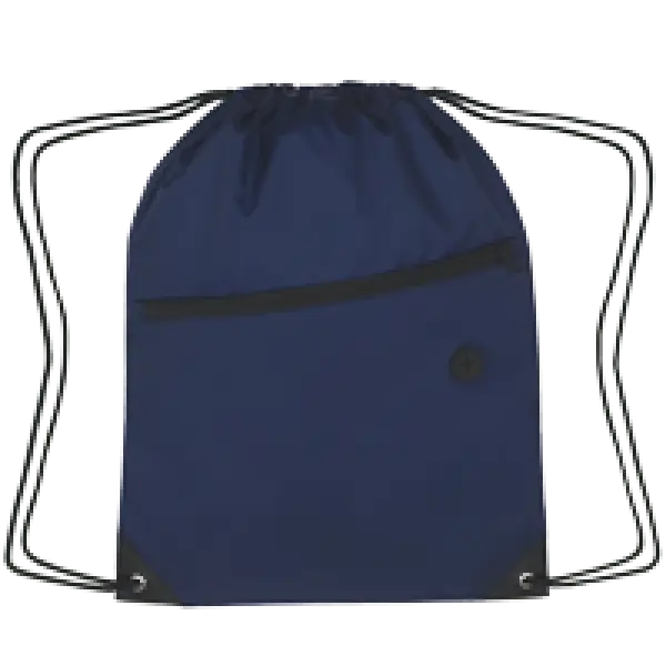 Navy Blue Drawstring Backpack