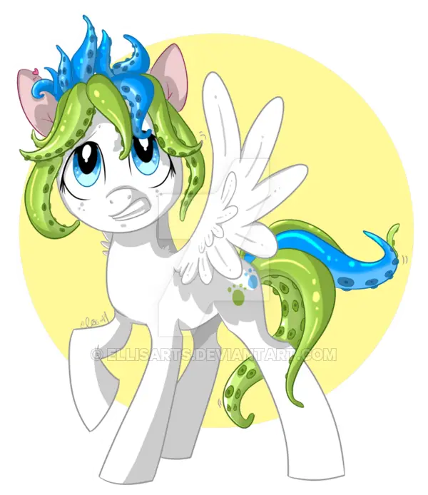 Colorful Winged Pony Cartoon Character