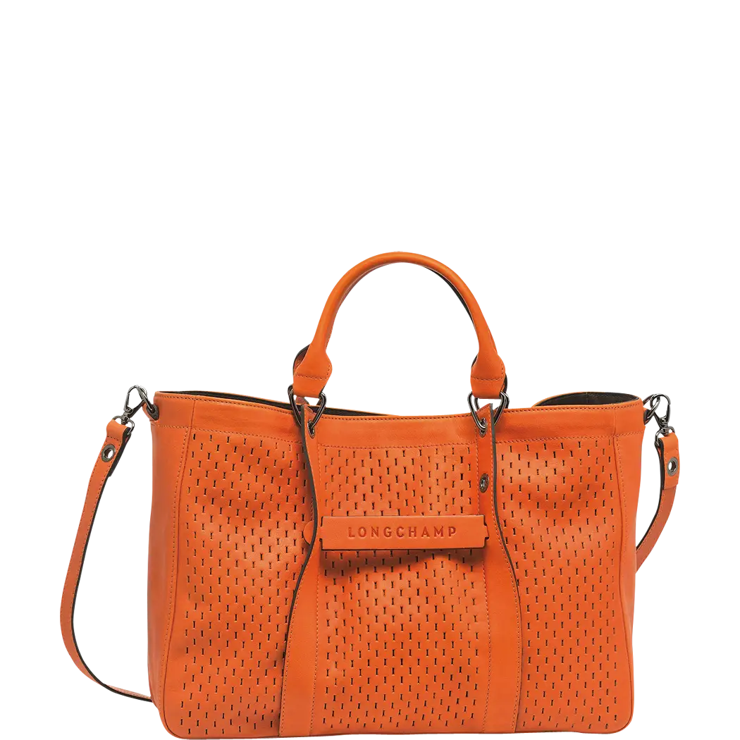 Orange Leather Handbag with Stylish Design