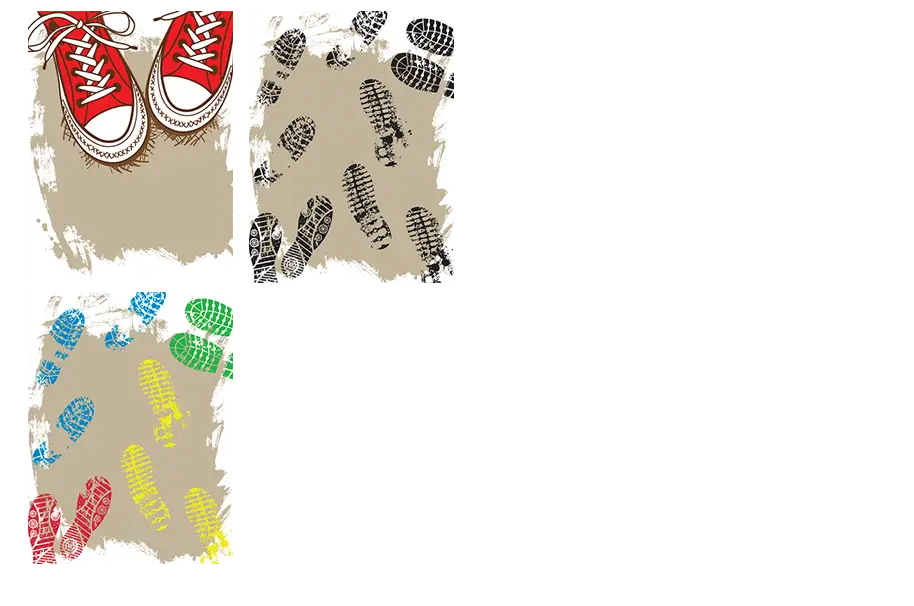 Colorful Footprints Pattern