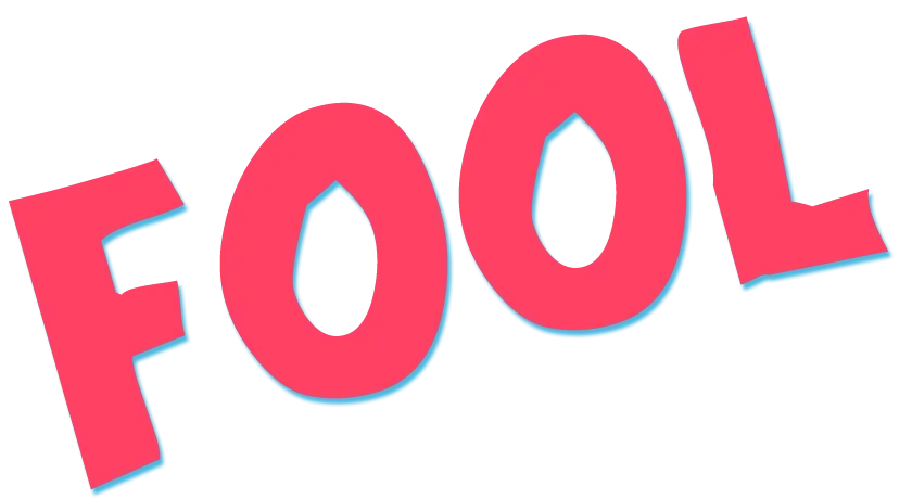 Fool Text in Red