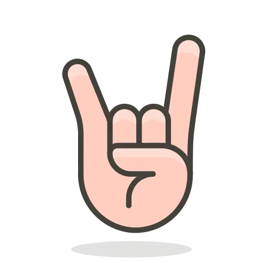 Rock Hand Gesture Emoji Icon