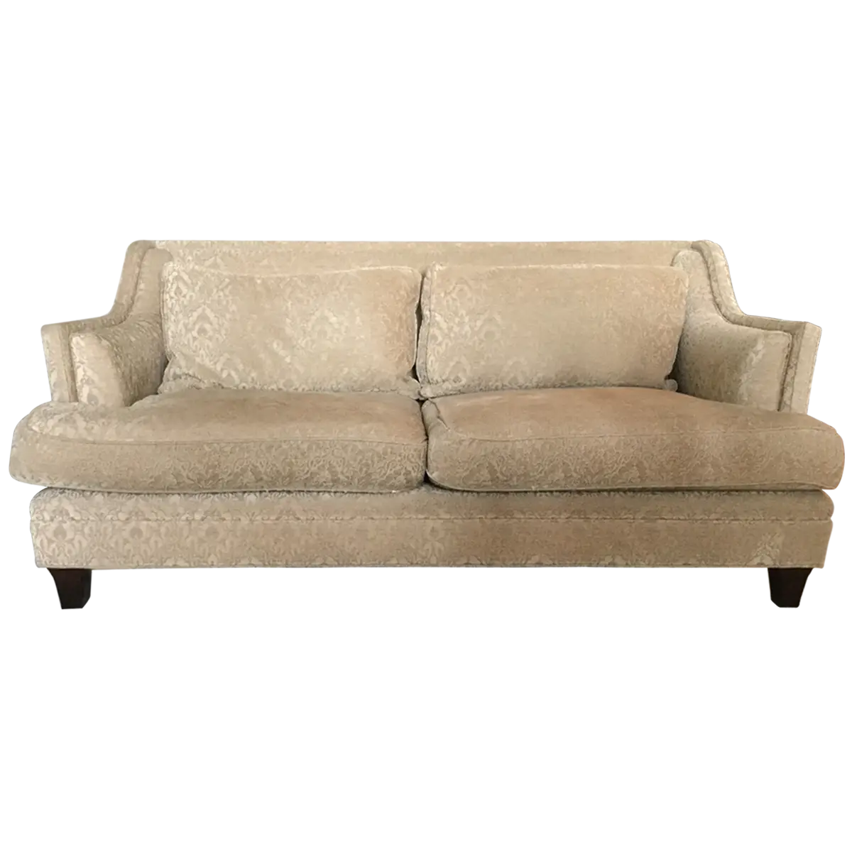 Beige Sofa with Fabric Upholstery