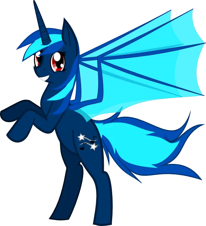 Blue Winged Unicorn Cartoon