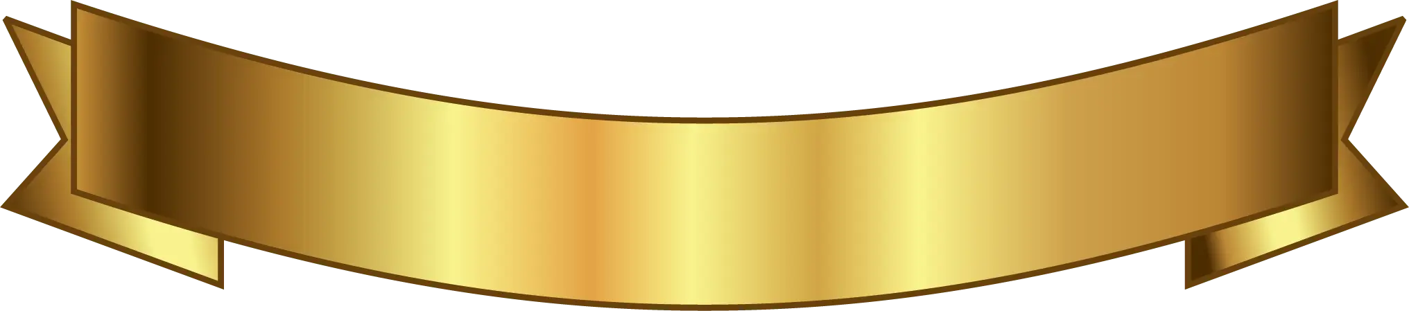 Shiny Golden Ribbon Banner