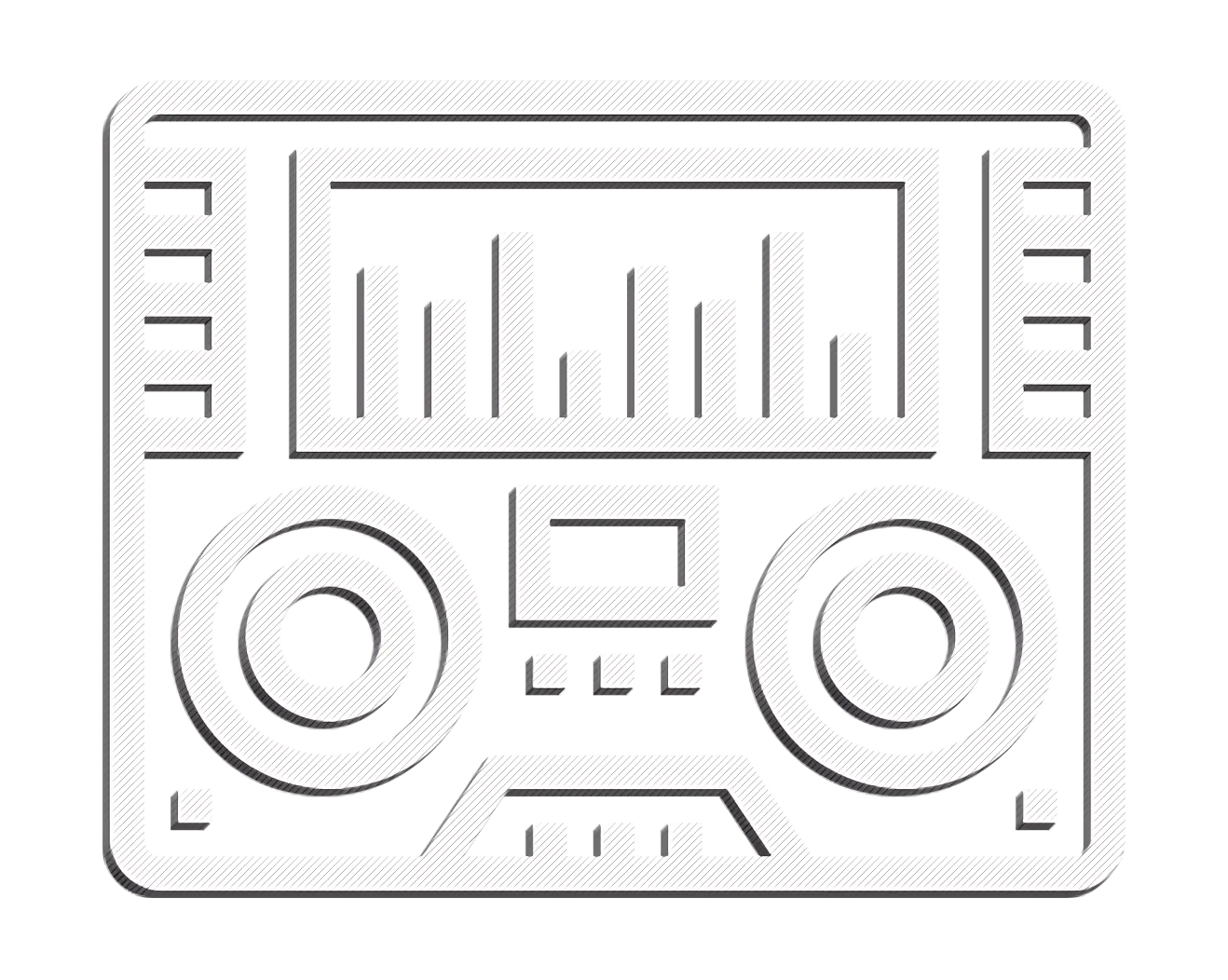 Stereo System Icon Illustration