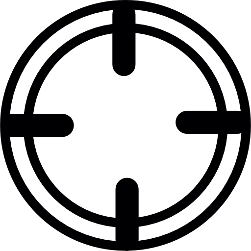 Black Circular Target Icon