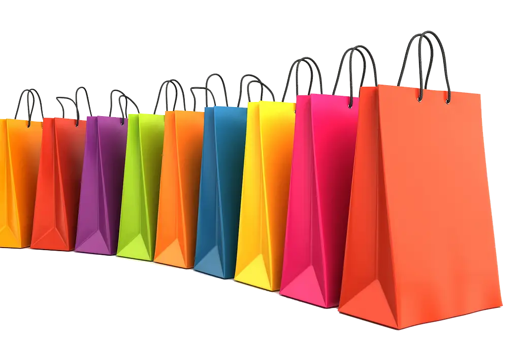 Colorful Shopping Bags for Retail