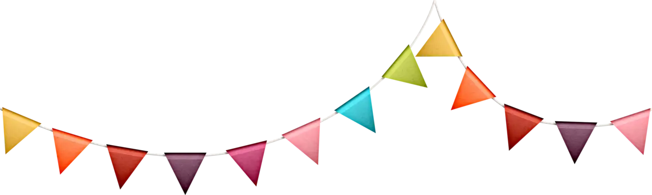 Colorful Triangular Bunting for Party Decoration