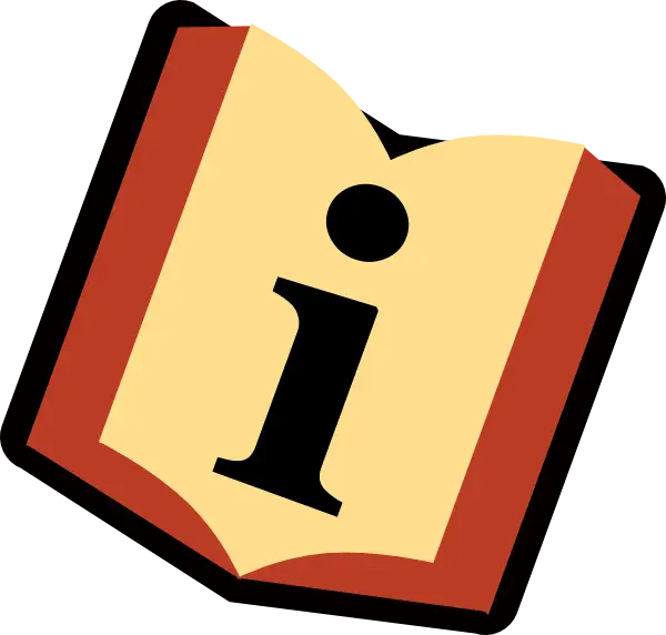 Open Book with Information Icon Illustration
