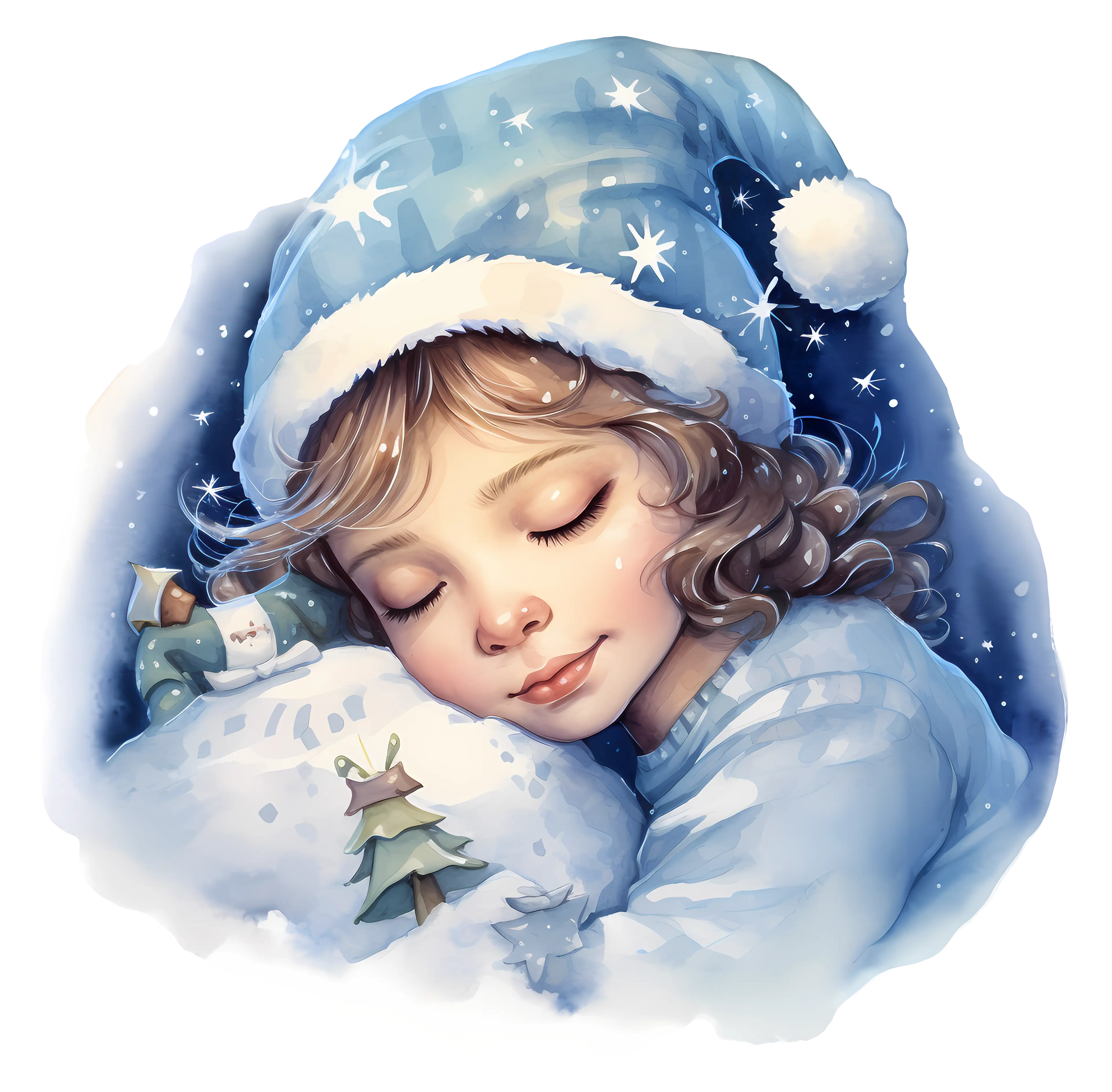 Sleeping Child Under Starry Hood Dream