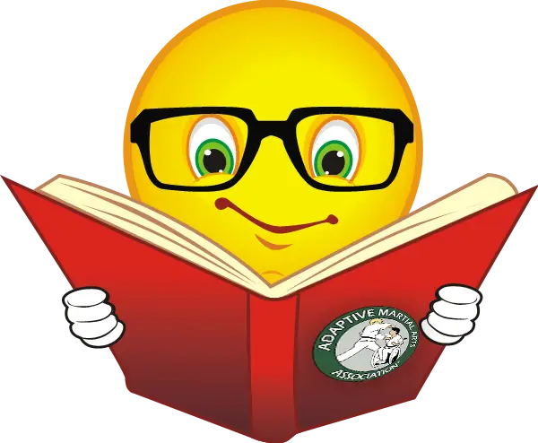 Cute Smiley Reading a Book with Glasses